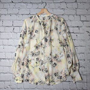 Equipment Femme 100% Silk Causette Allover Floral Pattern Blouse Size S